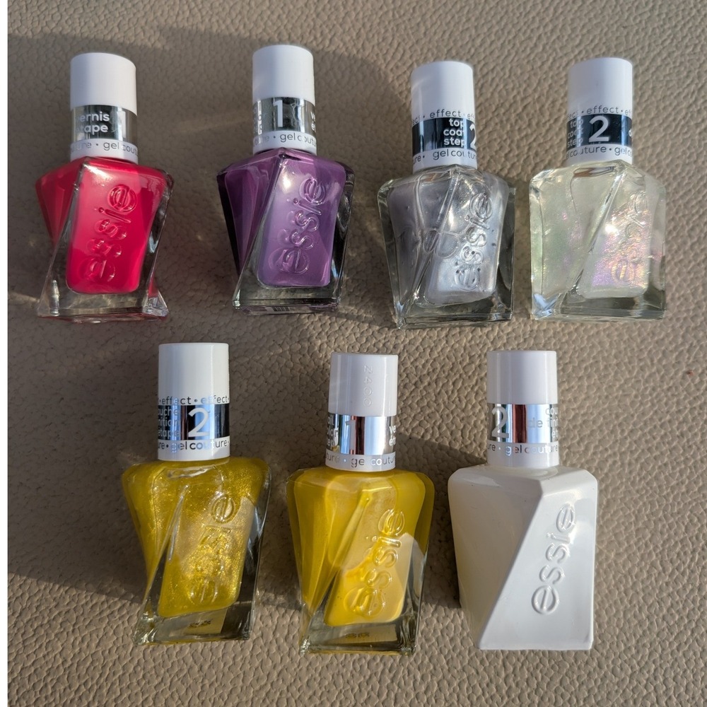 Essie Gel Couture Nail Polish Set 0.46oz Multicolor NWT 7 Piece Lot w/ Top Coat